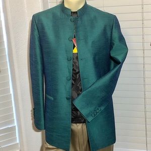 NWT. GINO Dinner jacket BLAZER GREEN BLUE. M